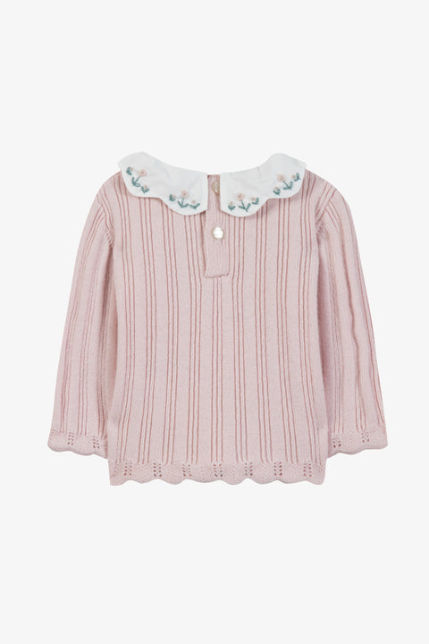 Maglia - Rugiada Lana Colletto Claudine arruffato - Image principale
