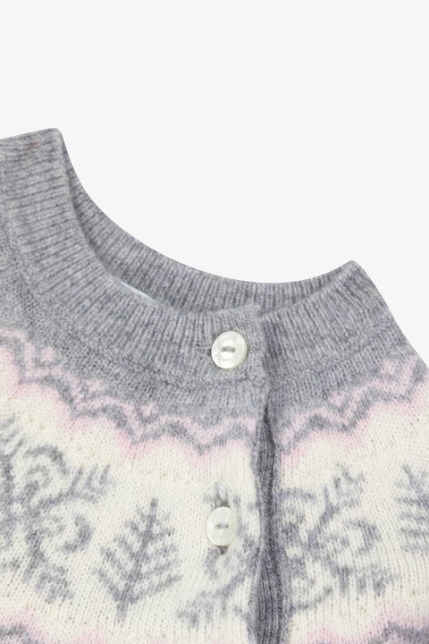 Maglia - Grigio motivo a fiocco di neve medio - Image principale