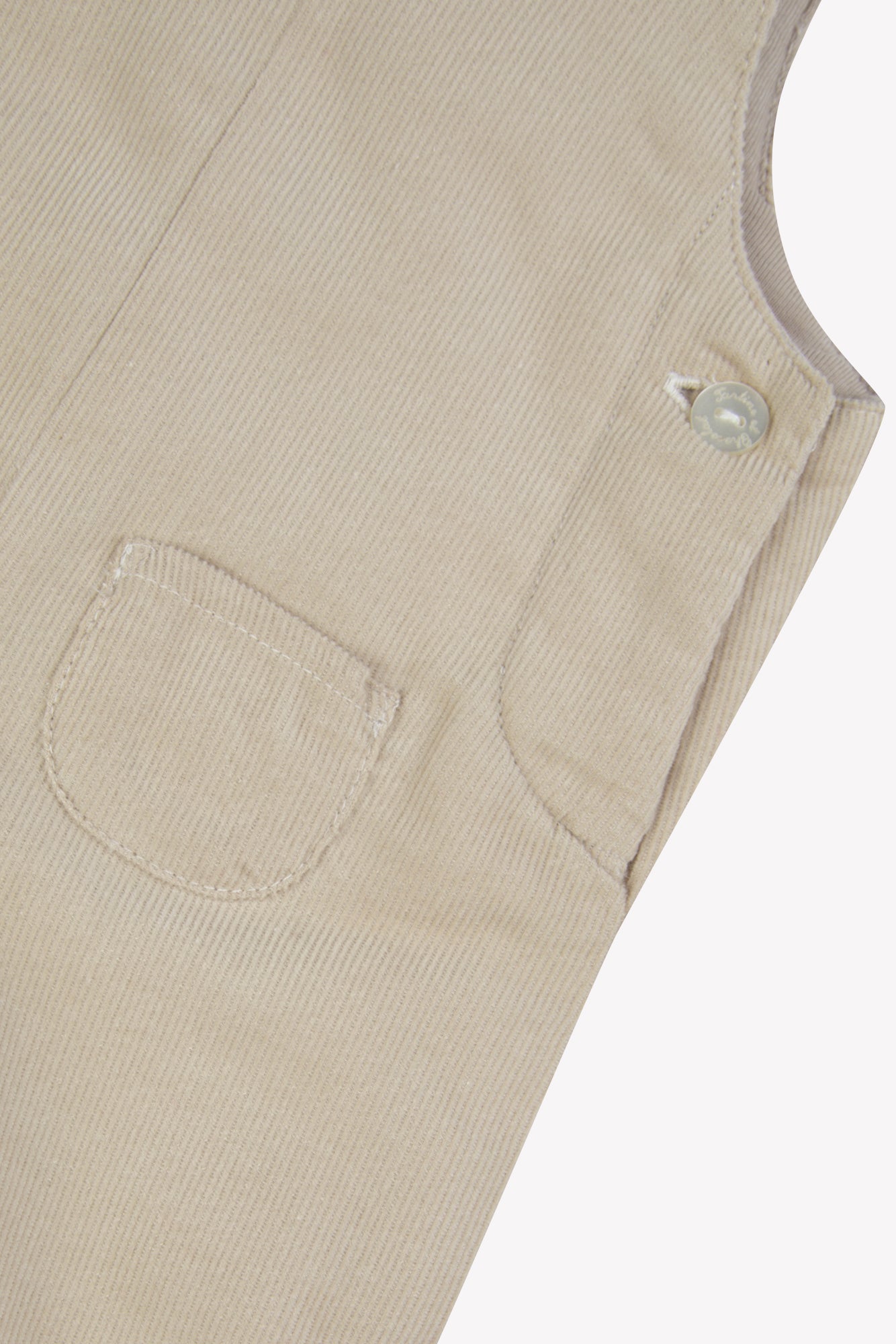 Salopette longue - Beige clair velours côtelé