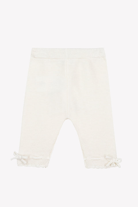 Trousers - Ecru cotton knit - Image principale