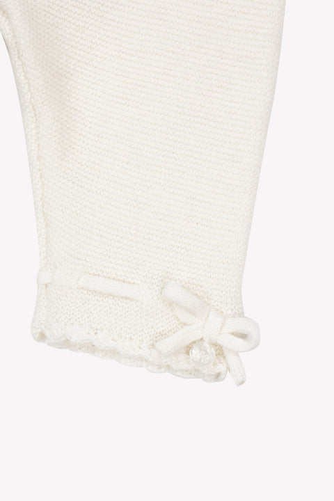 Trousers - Ecru cotton knit - Image principale