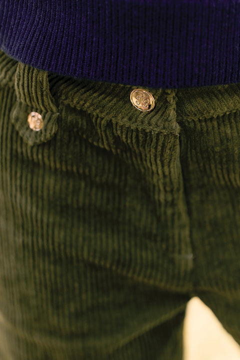 Trousers - Olive Corduroy - Image principale