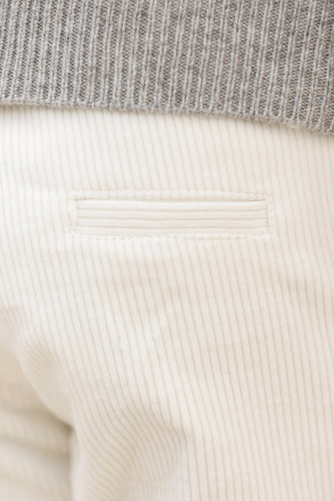 Trousers - Ecru Corduroy - Image principale