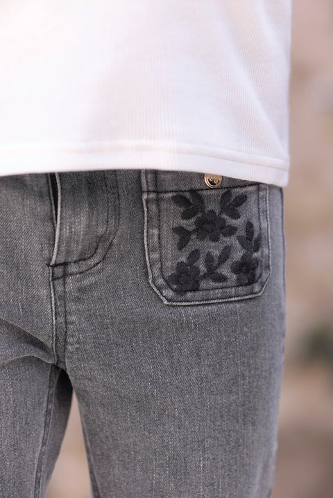 John - Grey cotton heather Embrodery - Image principale