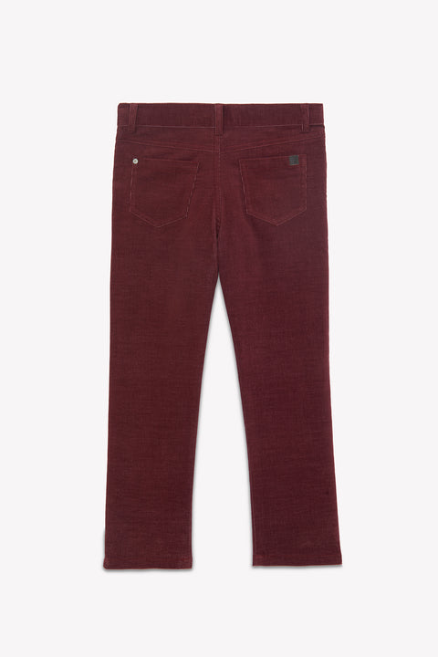 Trousers - Burgundy cotton - Image principale
