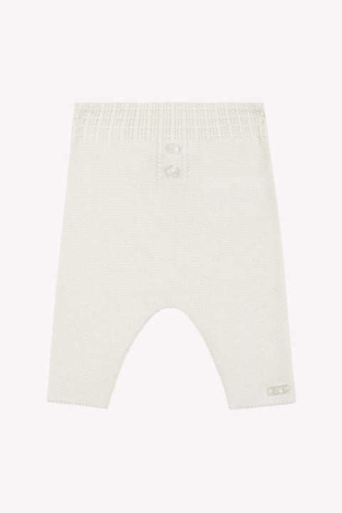 Pantalon - Ecru coton tricot - Image principale