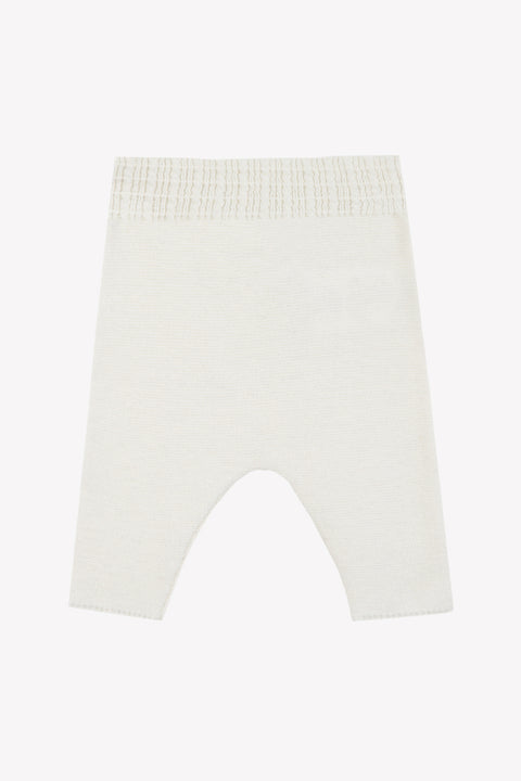 Trousers - Ecru cotton knit - Image principale