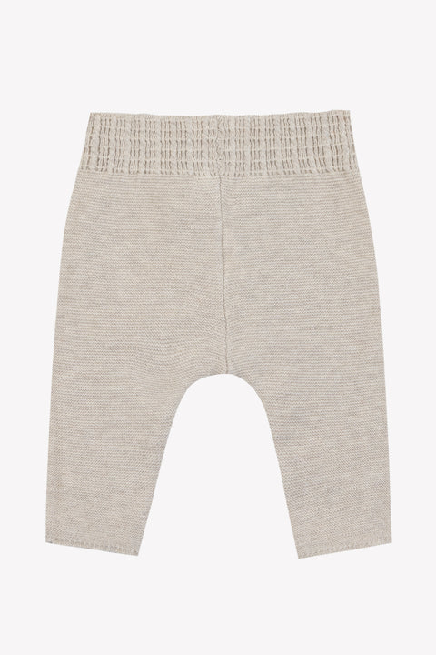 Pantalon - Beis punto de algodón jaspeado - Image principale
