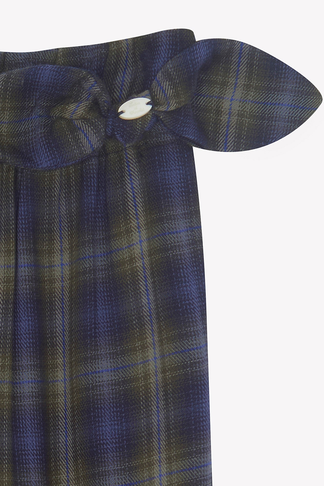 Trousers - Navy cotton Check