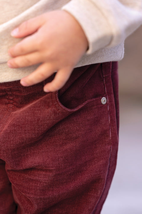 Trousers - Bordeaux Corduroy - Image principale