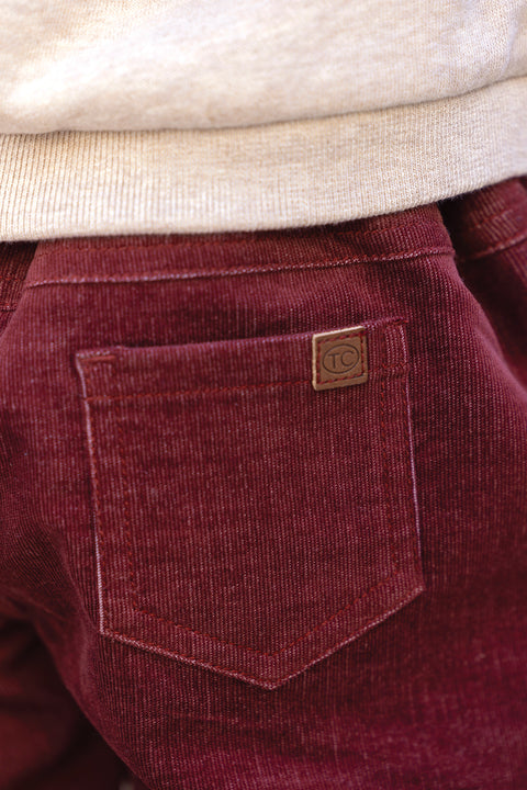 Trousers - Bordeaux Corduroy - Image principale