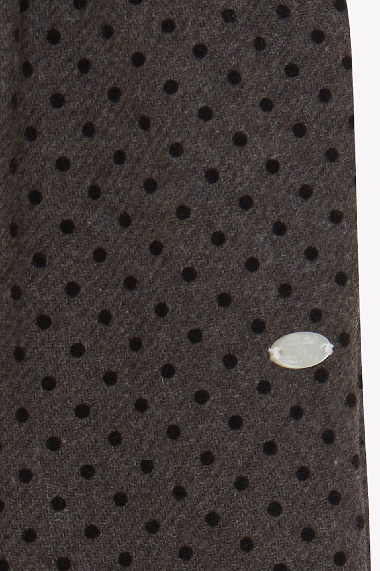 Pantalon - Brun laine motif pois