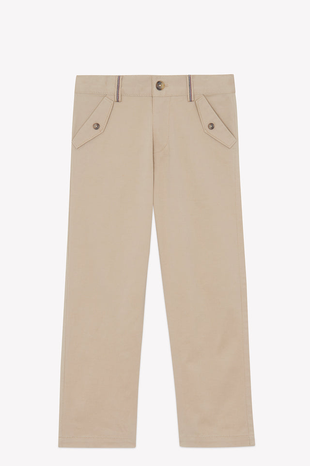 Trousers - Cotton sand Trim Belt - Image principale