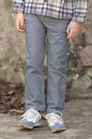 Pantalon - Azul marino algodon Plisado