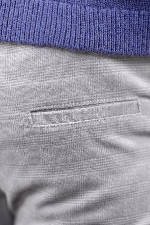 Pantaloni - Grigio cotone medio Scacchi - Image principale