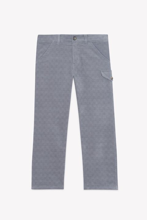 Pantaloni - Grigio cotone medio Scacchi - Image principale