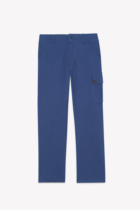 Pantaloni - Cotone testurizzato indaco - Image principale