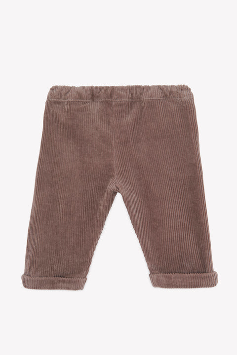 Pantalon - Beige moyen velours plis - Image principale