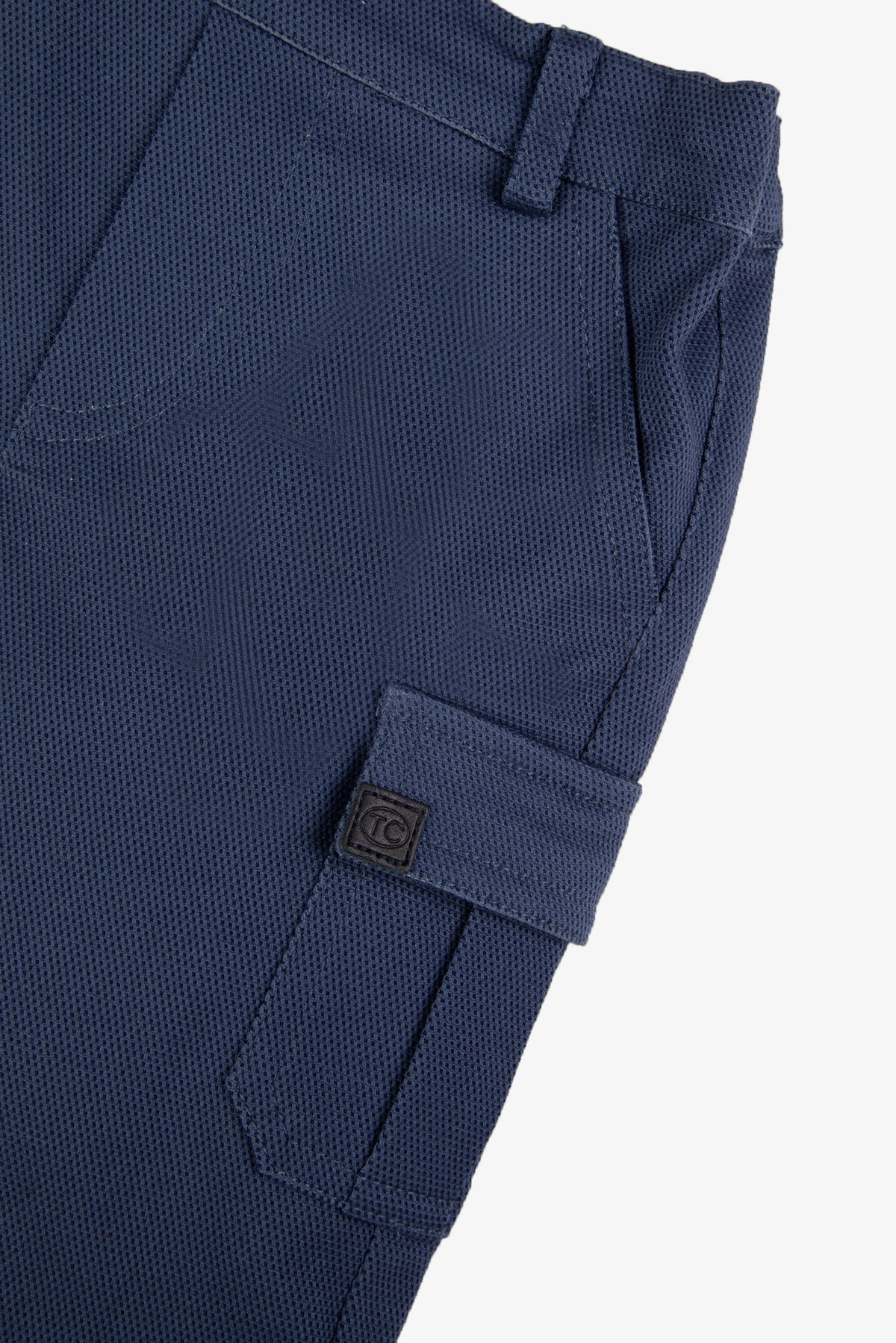 Pantalon - Indigo piqué de coton