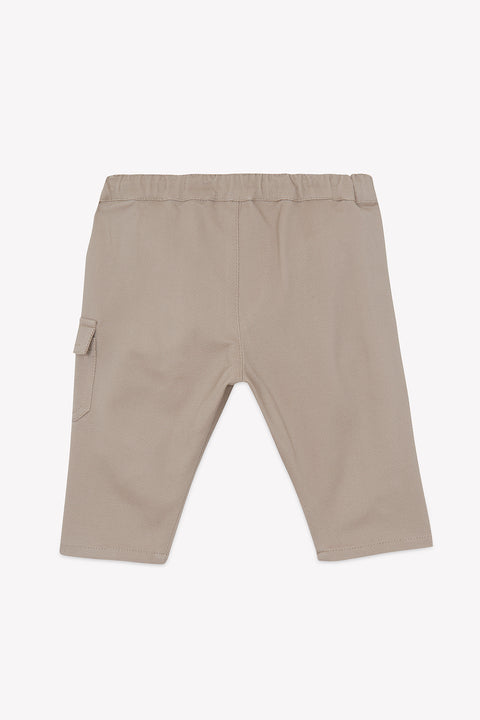 Pantaloni - Cotone trapuntato color moka - Image principale