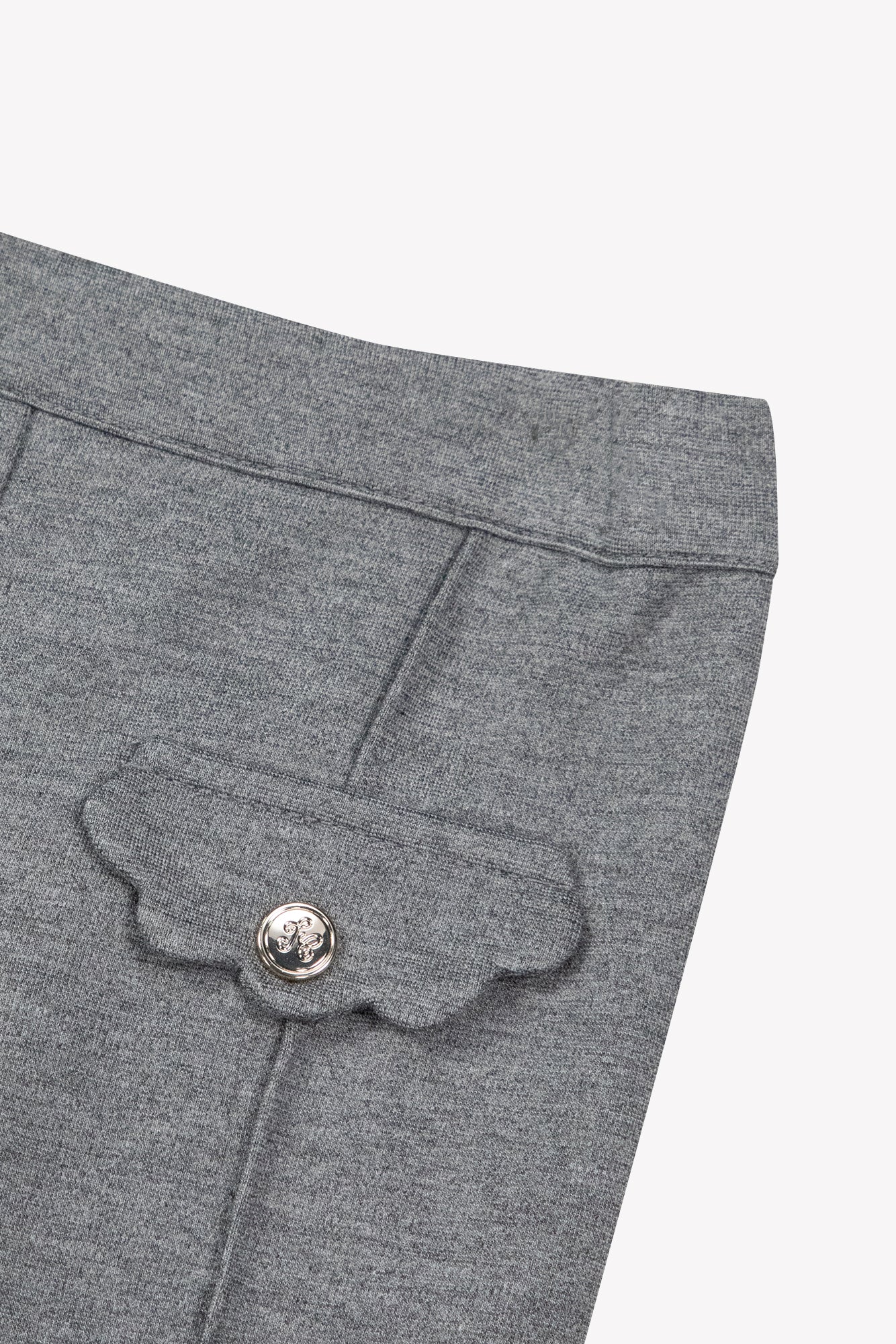 Pantalon - Gris moyen poches festonnées