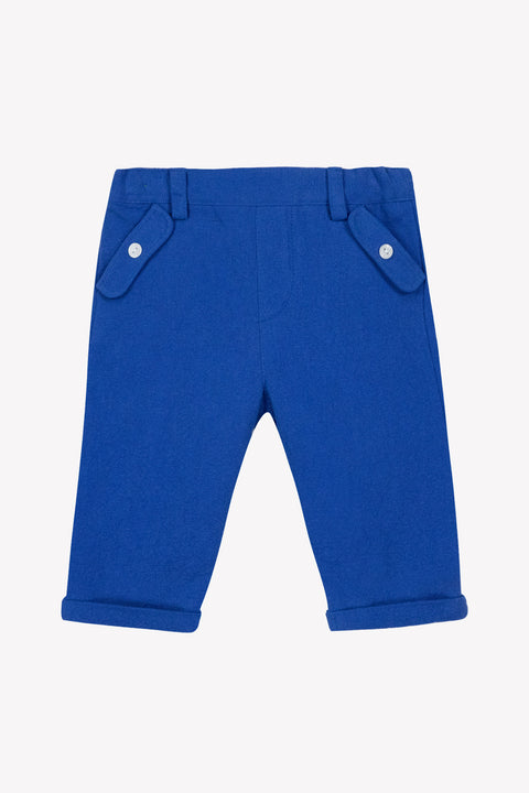Pantalon - Bleu coton lin - Image principale