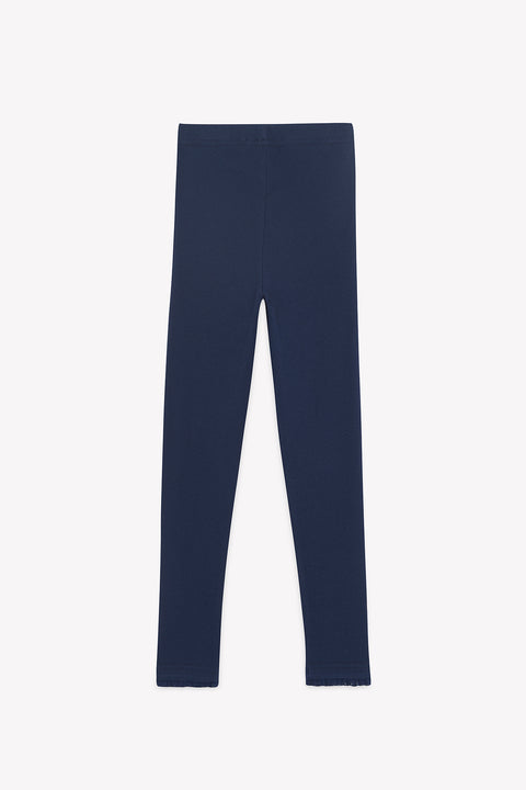 Legging - Marine coton festonné - Image principale