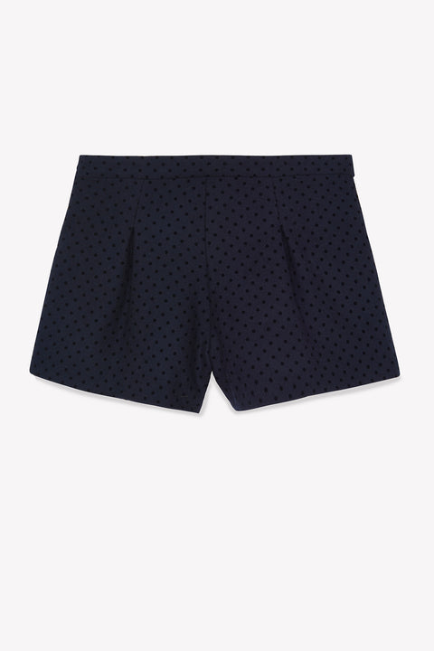 Short - Marine laine motif pois - Image principale