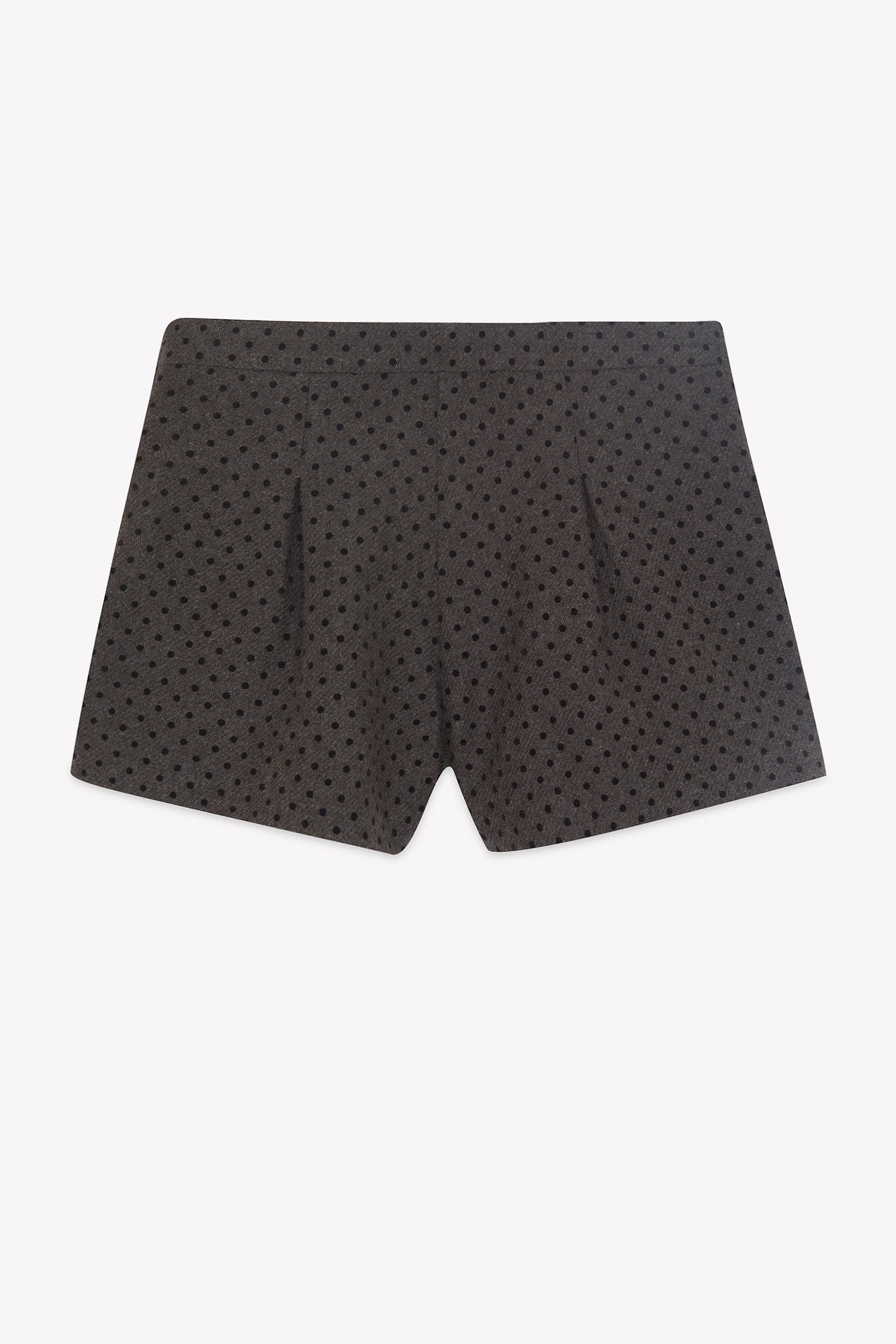 Short - Marrón Lana patrón de lunares