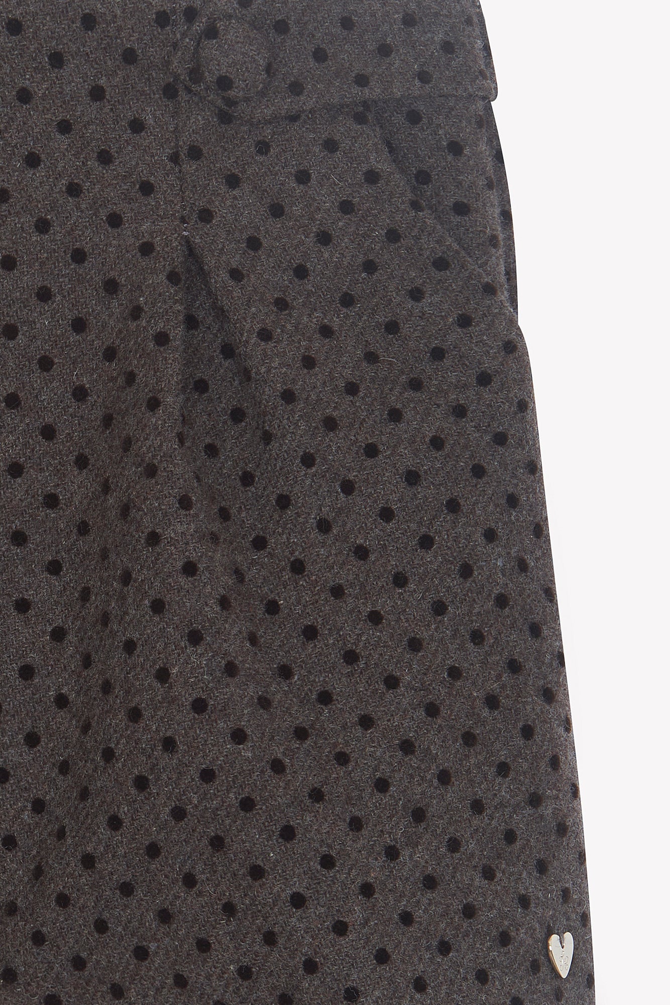 Kurze Hose - Braun Wolle Polka-Dot-Muster