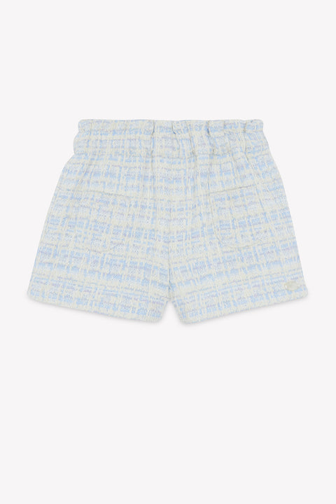 Short - Tweed de nube Cuadros - Image principale