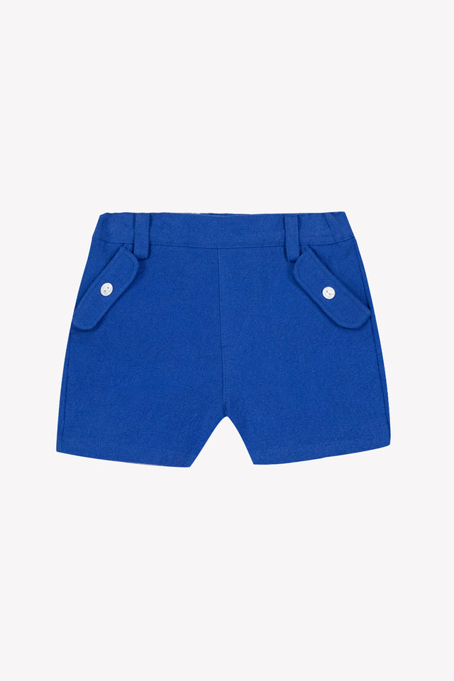 Short - Bleu coton lin - Image principale