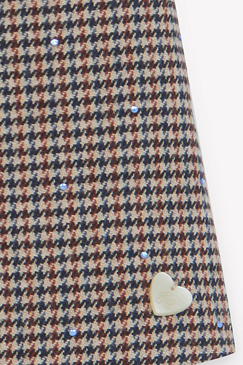 Jupe - short motif pied de poule - Image principale