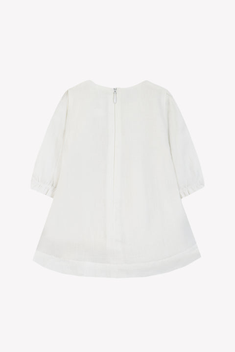 Robe - Ecru coton col rond - Image principale