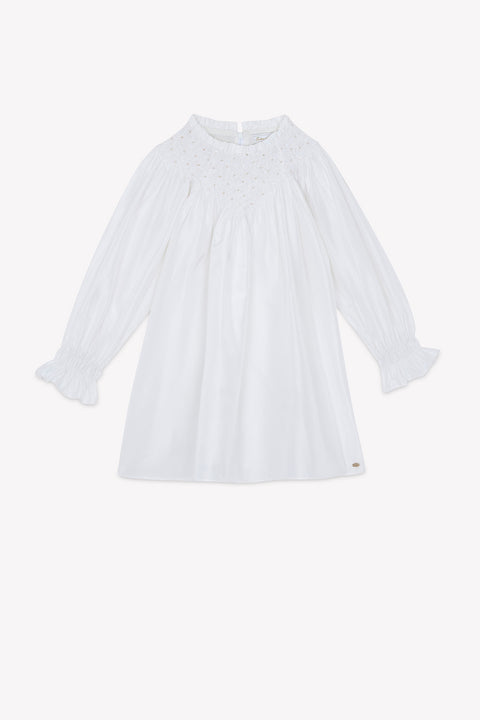 Robe - Ecru soie perles - Image principale