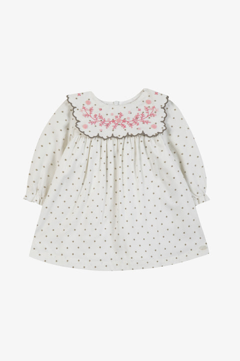 Vestito - Madreperla cotone Colletto Plastron pois - Image principale
