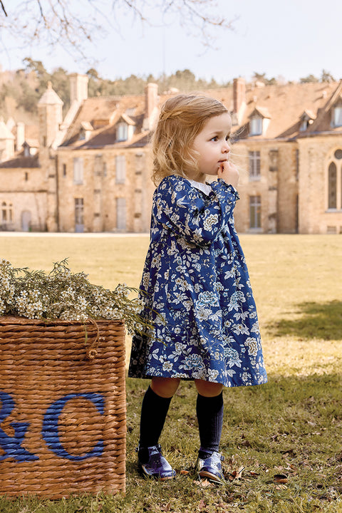 Robe - Marine coton imprimé Liberty - Image principale
