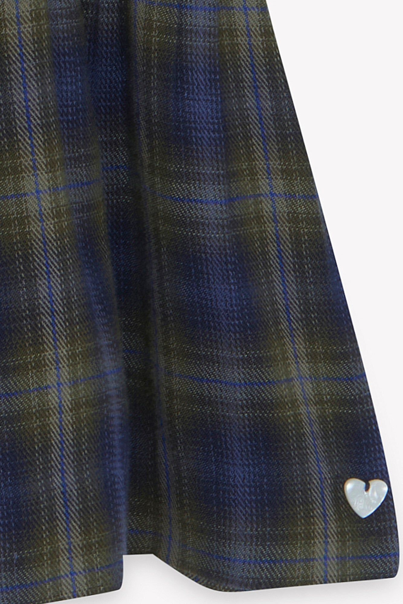 Dress - Navy cotton Check