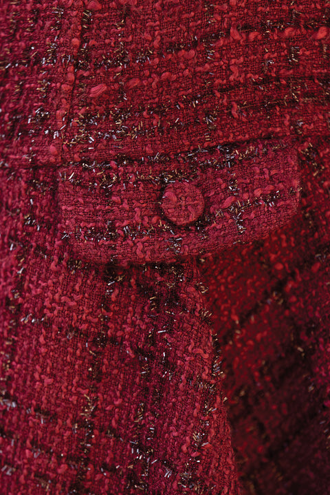 Dress - Cherry Round neck tweed - Image principale