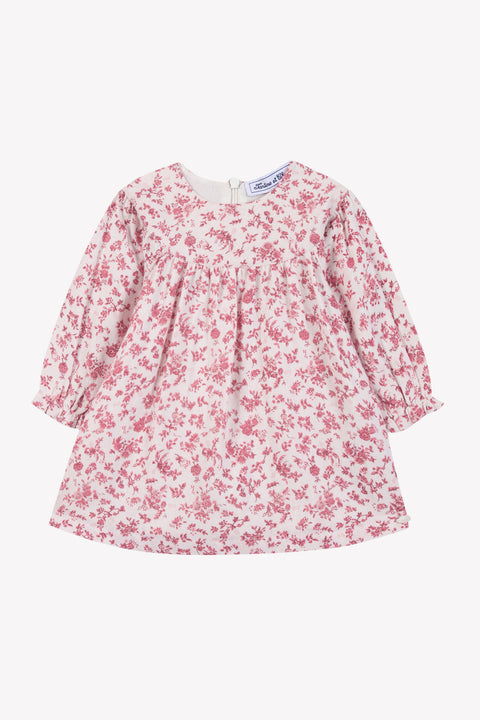Kleid - Ecru floraler Baumwolldruck - Image principale