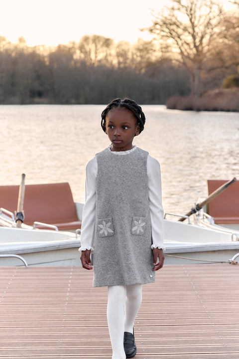 Dress - Grey heather Wool flakes - Image principale