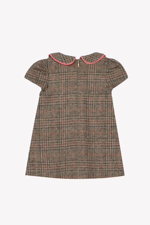 Vestito - Marrone Lana Scacchi - Image principale