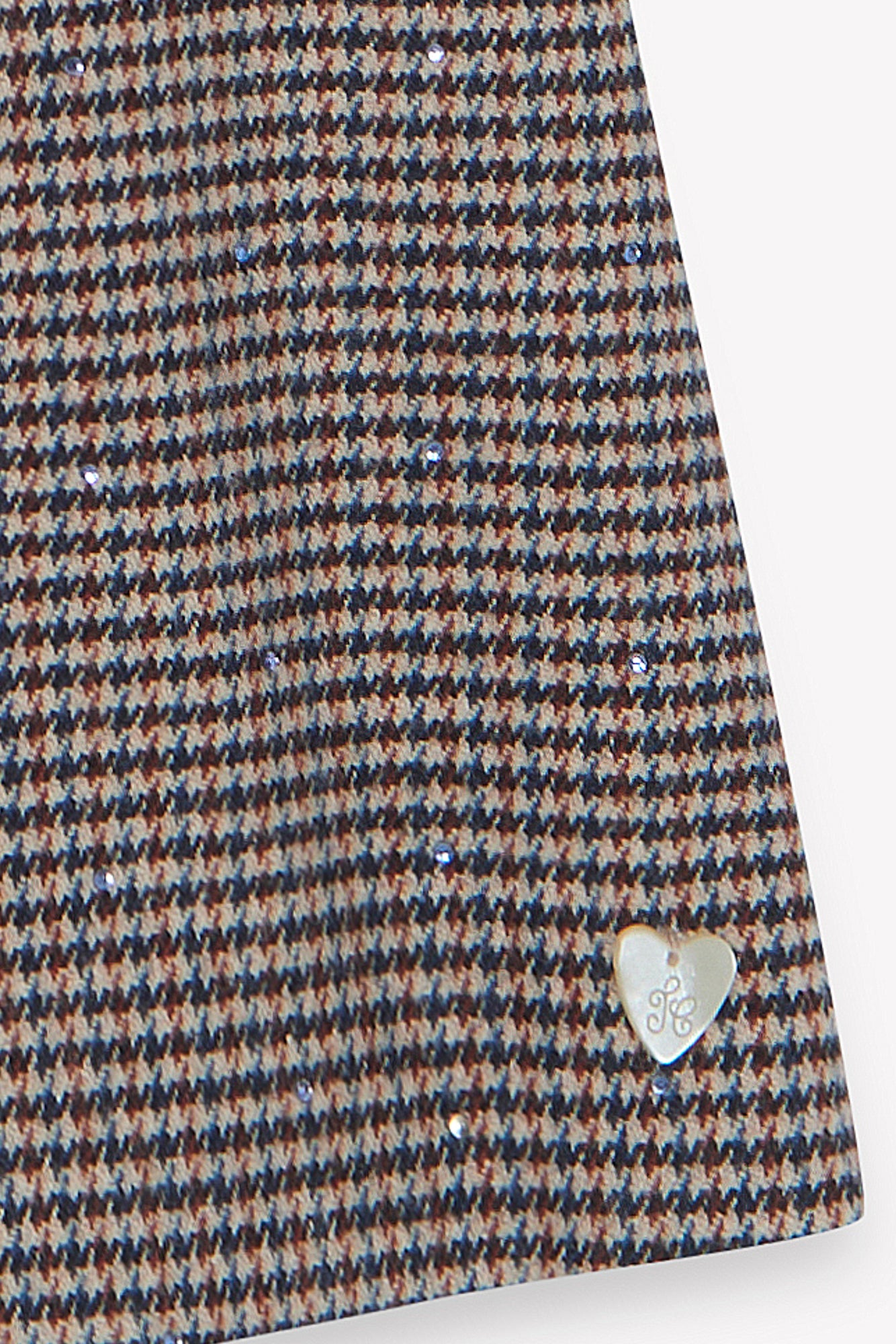 Dress - Ecru Collar Embrodery Race Puppytooth
