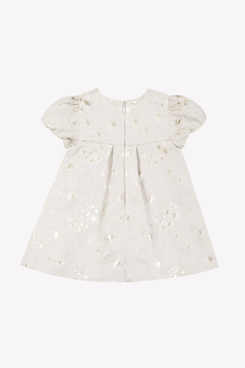 Robe - Ecru coton motifs dorés - Image principale