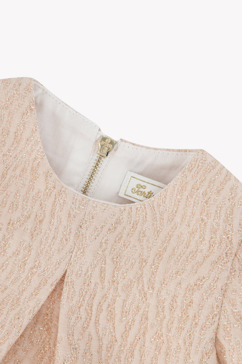 Robe - Rosée coton détails dorés - Image principale