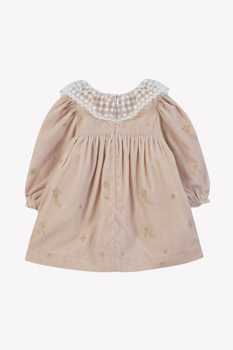 Robe - Rosée col volanté dentelle - Image principale
