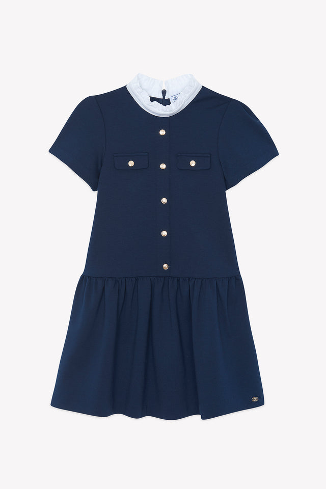 Dress - Navy Collar amount Buttons - Image principale