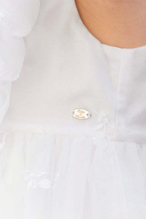 Robe - Ecru tulle plumetis - Image principale