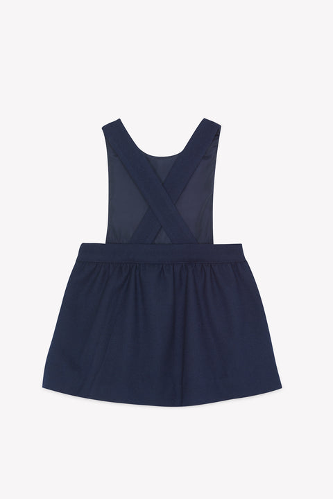 Robe - Marine broderies fleurs - Image principale