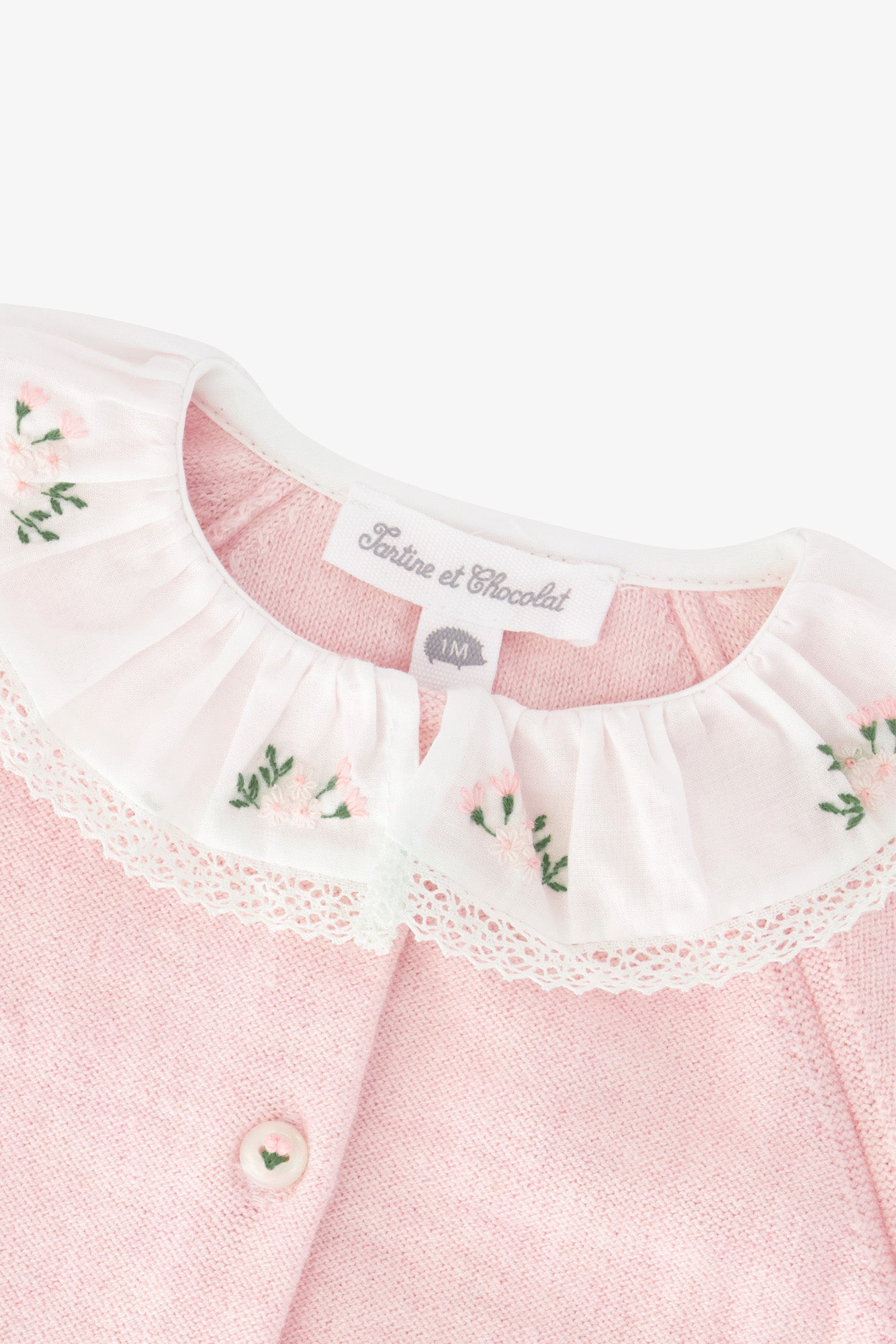 Combinaison longue - Rosée coton broderie